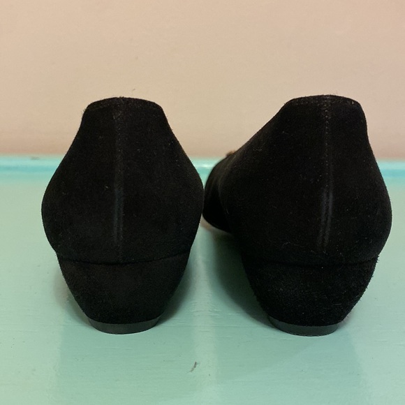 Vintage Salvatore Ferragamo Black Suede Flats - Picture 6 of 9